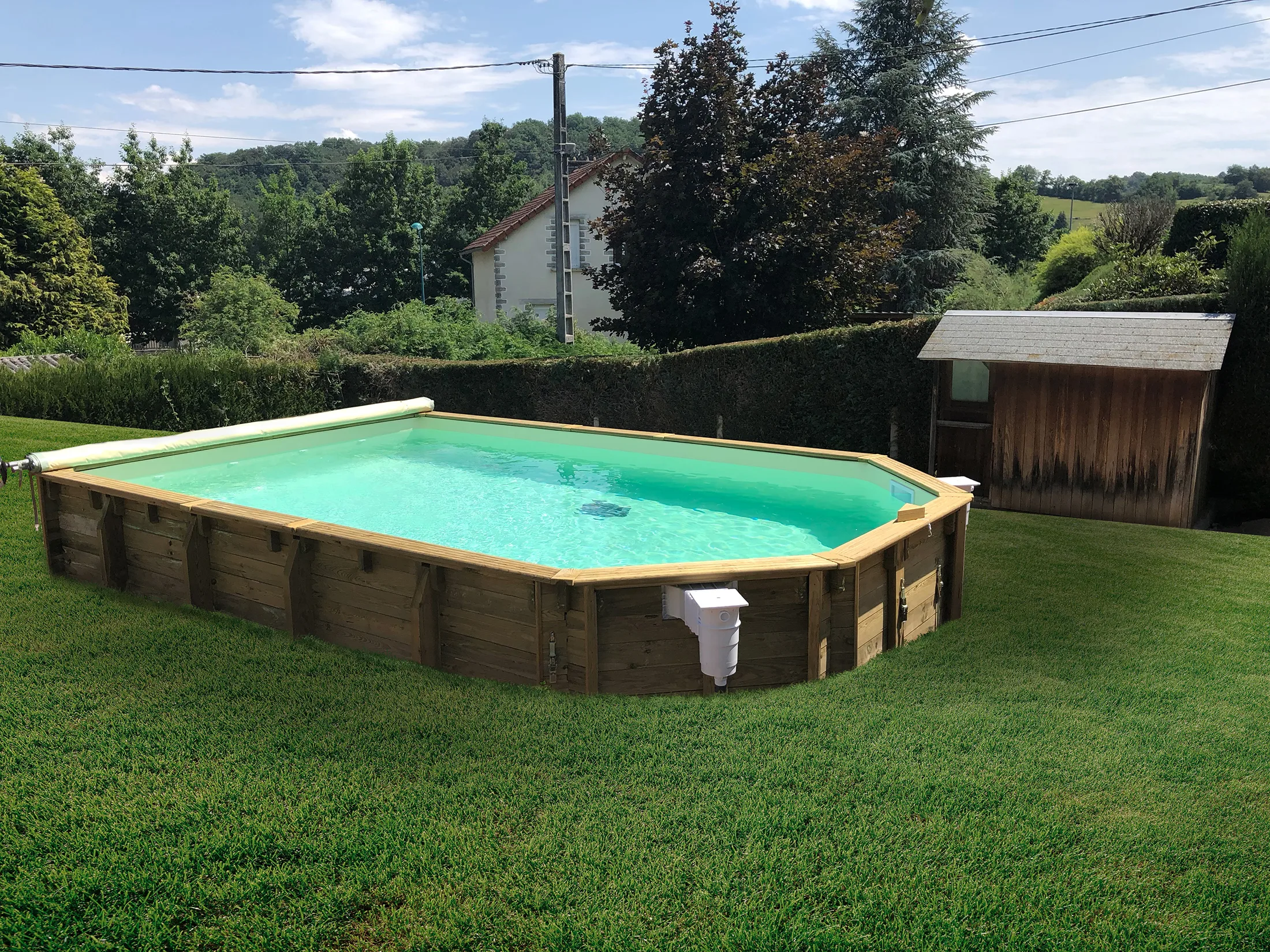Piscine extérieure hors-sol en bois - Catusse Piscines & Spas