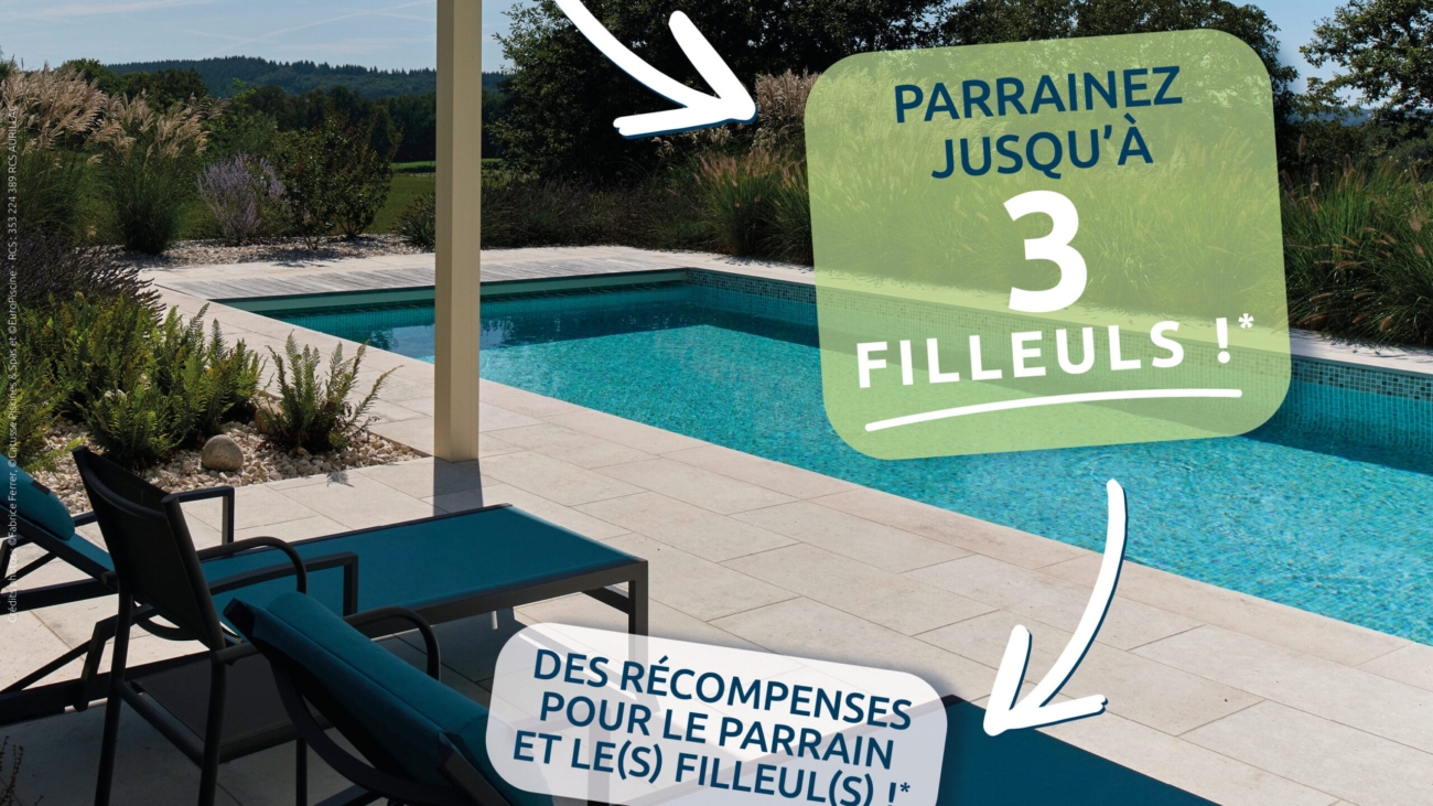 Offre parrainage CATUSSE PISCINES du 15 Juin au 15 Octobre 2026